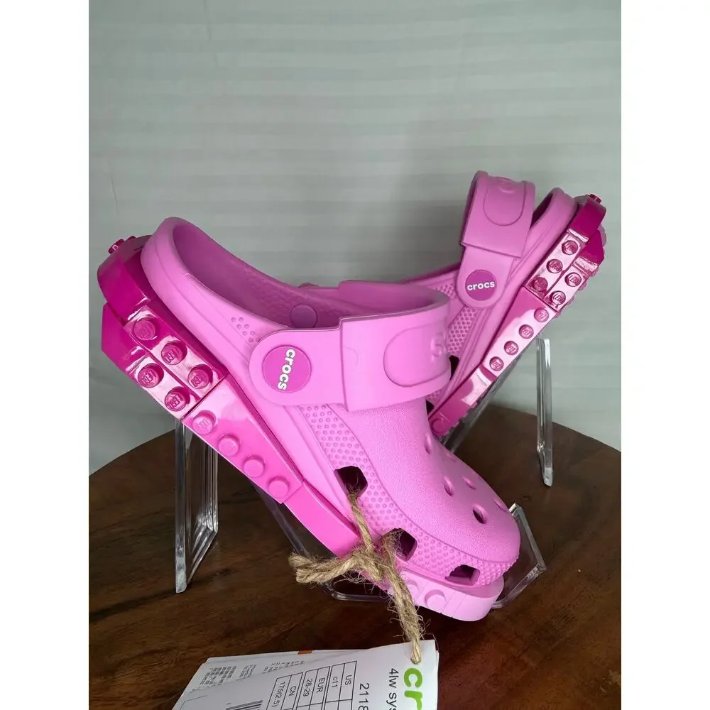 NWT Crocs x LEGO Classic Clog Kids C11 Taffy Pink w/ Box